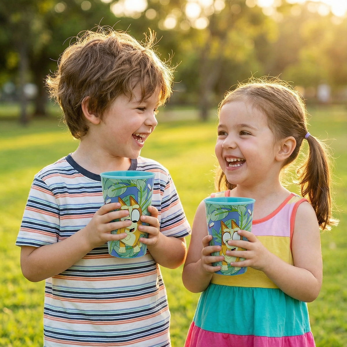Set 2 Bicchieri per Bambini 260 ml in plastica Senza BPA Regalo per Ragazzi