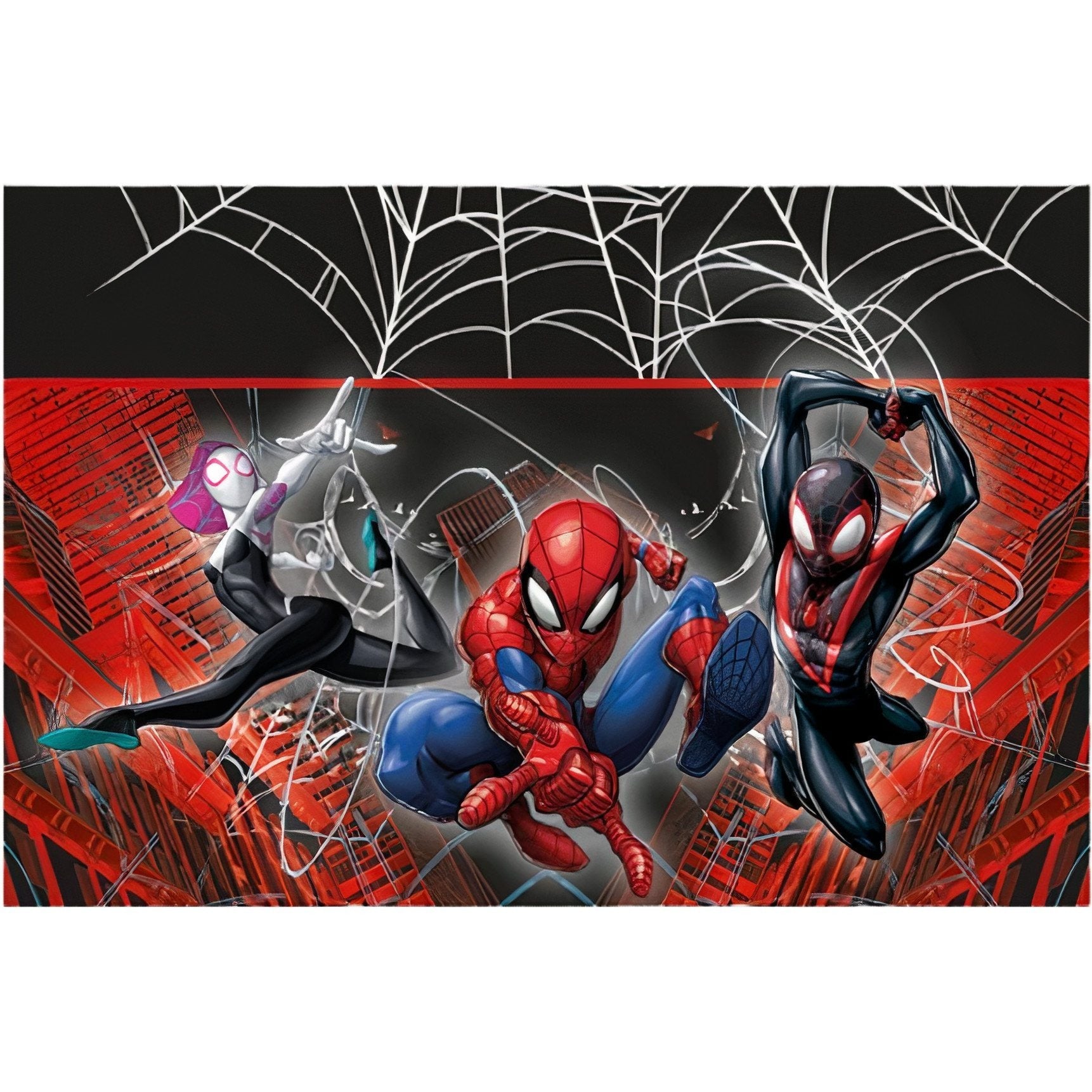 Tovaglia decorazione per compleanno dei bambini e feste a tema, Rettangolare, 120 cm x 180 cm, lavabile SPIDER