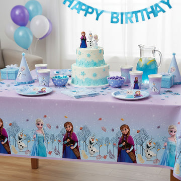 Tovaglia decorazione per compleanno dei bambini e feste a tema, Rettangolare, 120 cm x 180 cm, lavabile