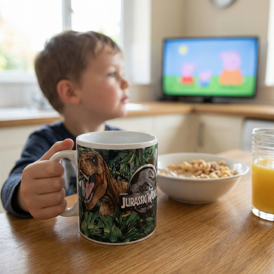 Tazza in ceramica  Bambini in confezione regalo (Jurassic World)