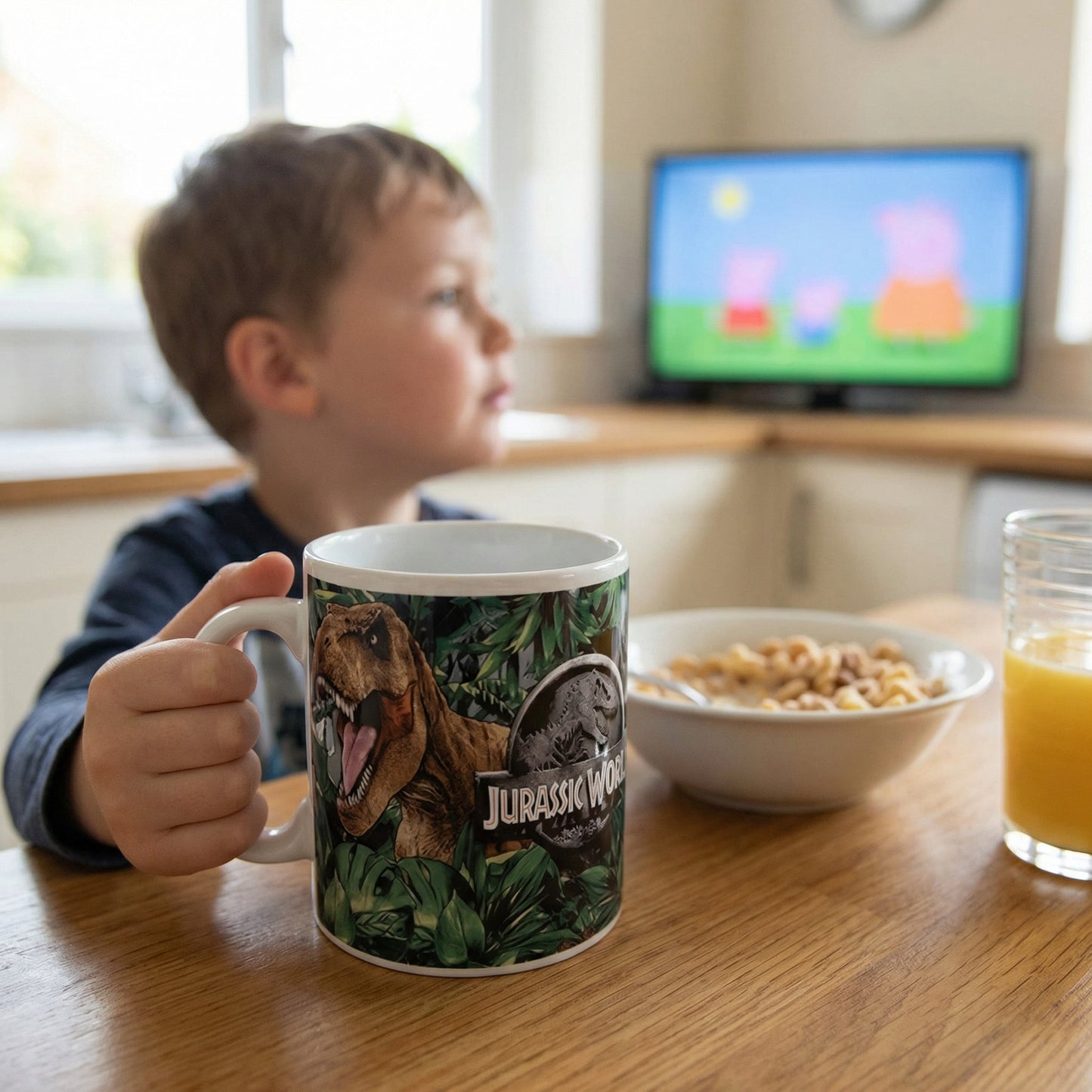 Tazza in ceramica  Bambini in confezione regalo (Jurassic World)