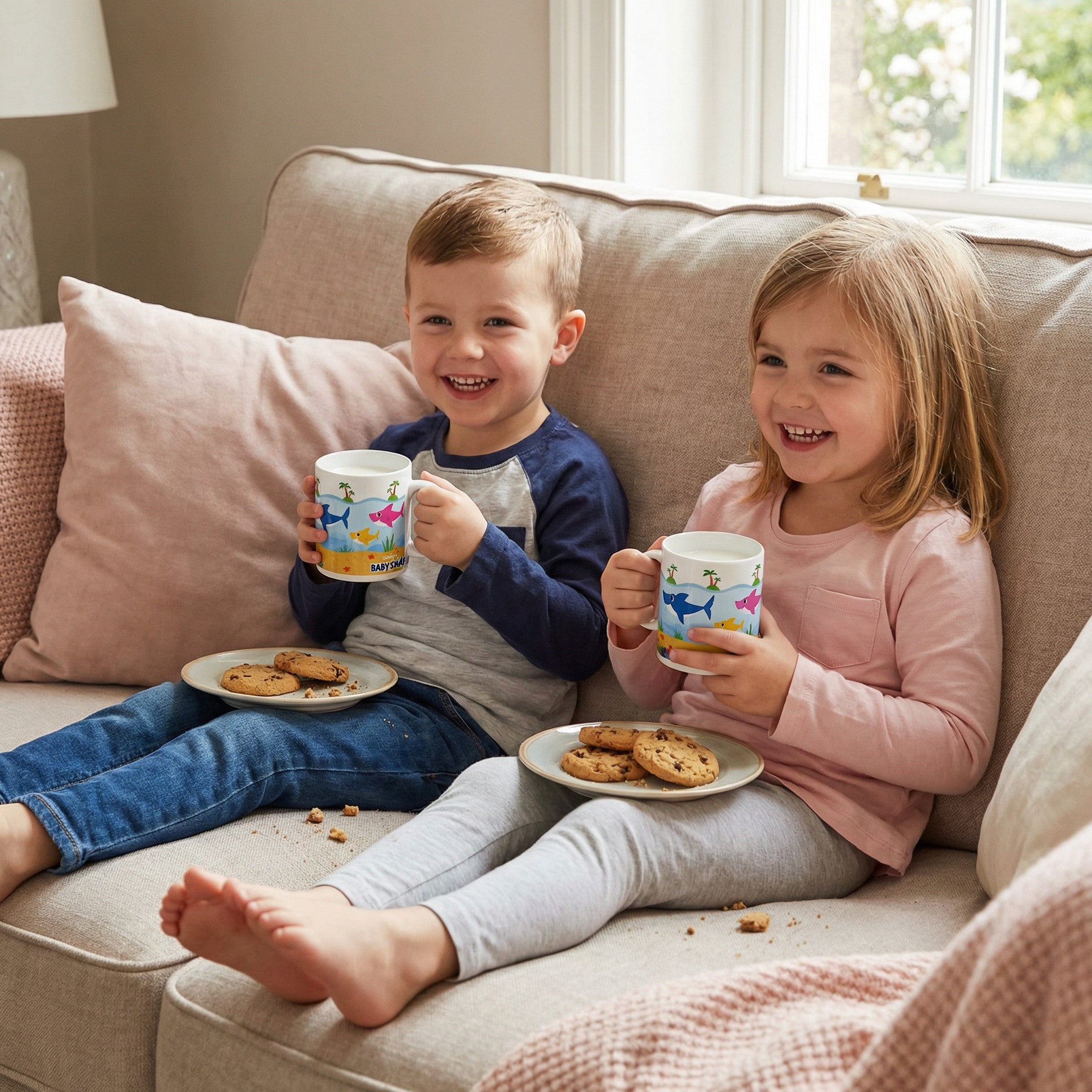 Tazza in ceramica  Bambini in confezione regalo (Baby Shark)