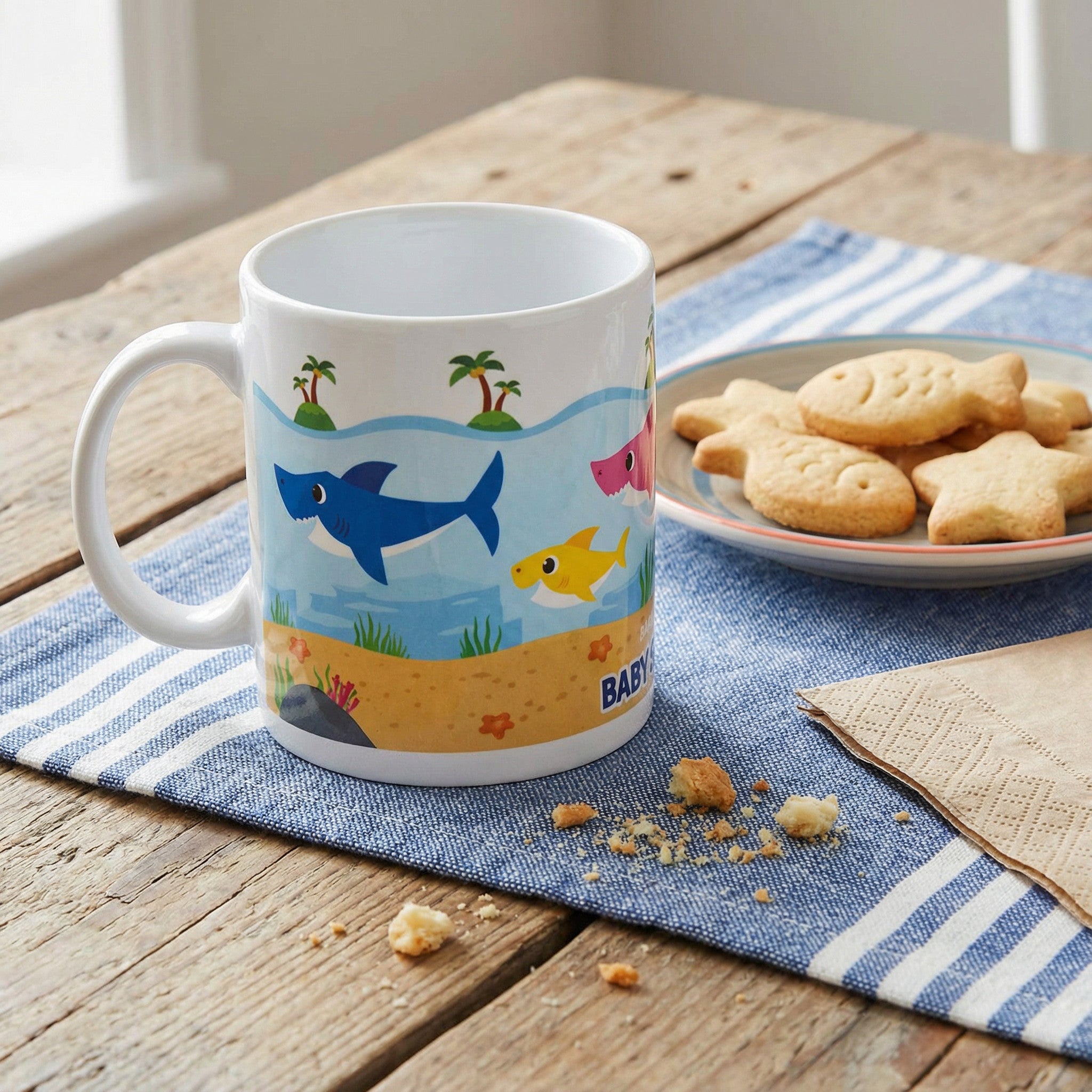 Tazza in ceramica  Bambini in confezione regalo (Baby Shark)
