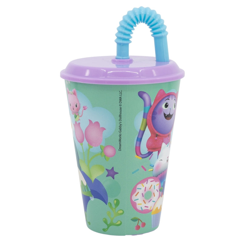 Kids' Cup Con Cannuccia e coperchio Riutilizzabile - 430 ml