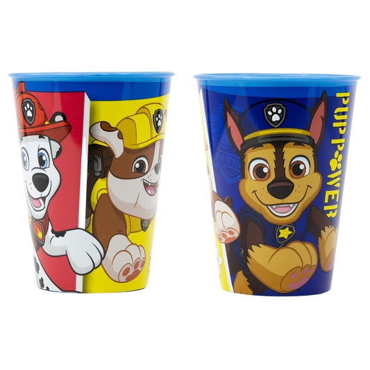 Set 2 Bicchieri per Bambini 260 ml in plastica Regalo Bimbo Paw Cuccioli