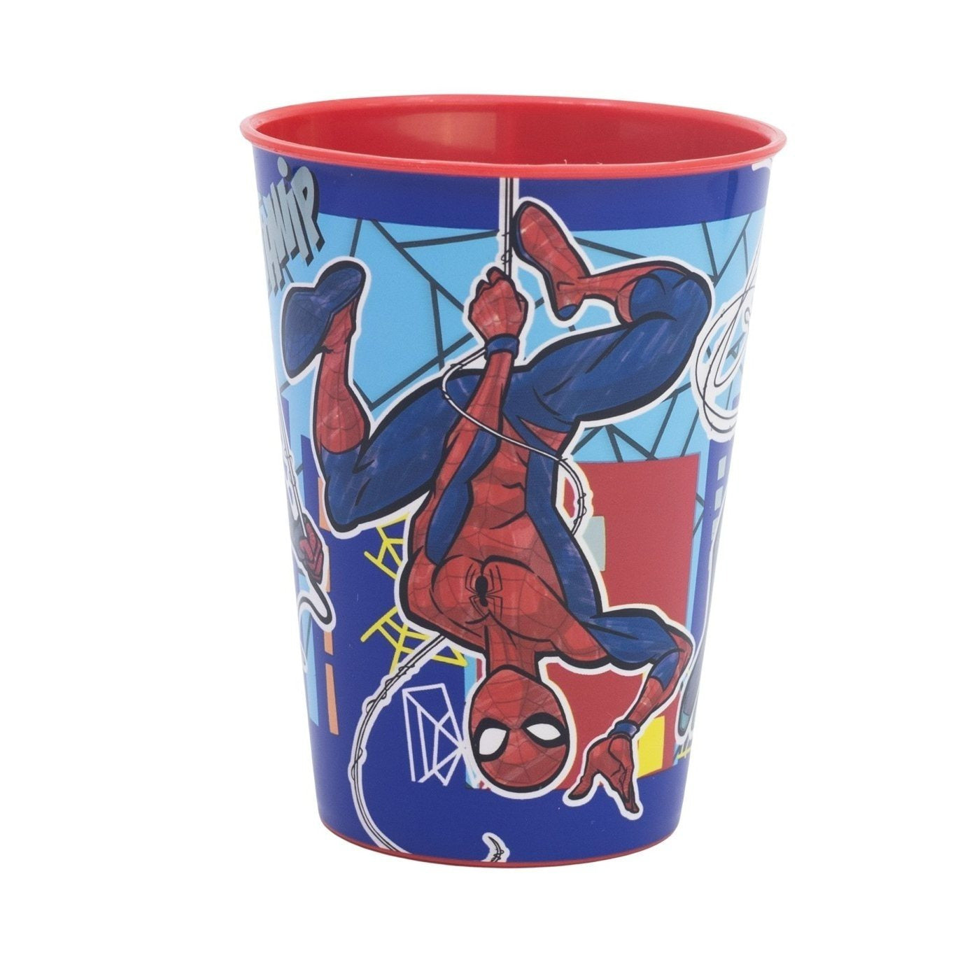 Set di stoviglie riutilizzabile per bambini bicolore – Set composto da 5 pezzi: Piatto, ciotola, bicchieri e posate per bambini e bebé - SPIDER