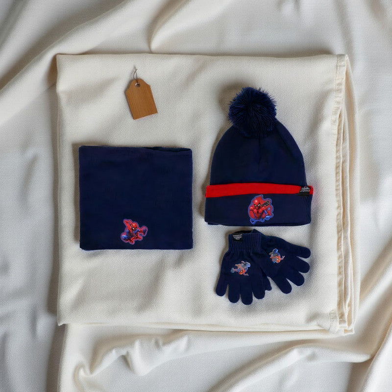 Set 3 Pezzi Cappello Sciarpa Guanti Spiderman Bambini Taglia Unica 8