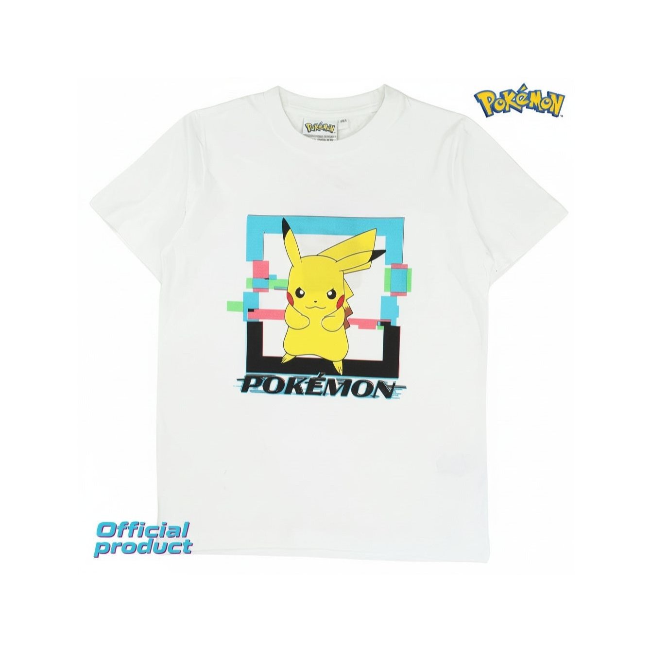 POKEMON - Maglietta Ufficiale 100% Cotone per Bambini T-Shirt Abbigliamento Maglia Ragazzi - Pikachu