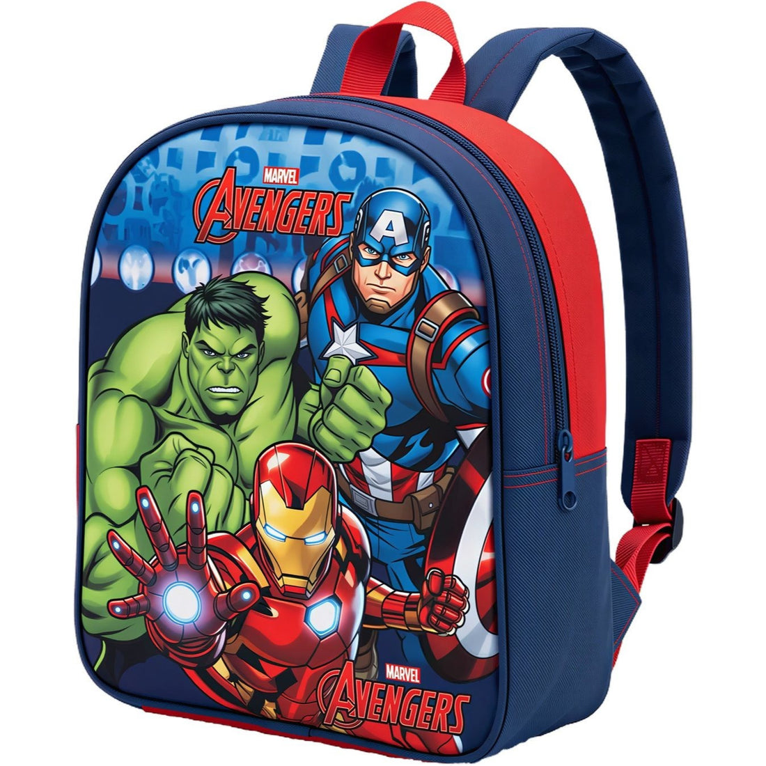 Zaino Deluxe  bambini Zainetto in rilievo Asilo Infanzia  la Scuola e tempo libero con chiusura lampo ( AVENGERS Hulk)