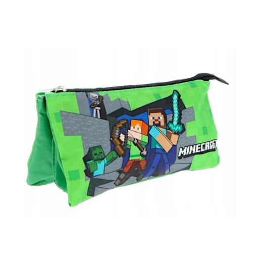 Portapenne Astuccio Triplo Borsellino Scuola e Asilo per Bambini e Ragazzi 22x12cm