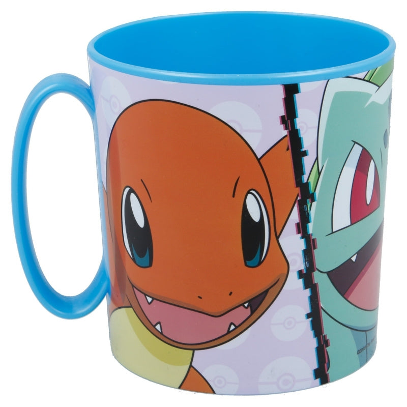 Tazza Bicchiere in plastica 350ml per Microonde con manico Bambini colazione BPA-free
