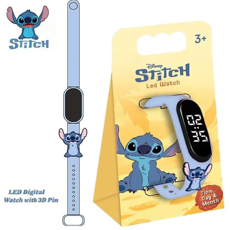 STITCH - Orologio digitale per Bambini Led con pin 3D