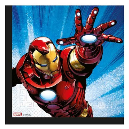 Kit Festa 8 Persone Set Tavola Addobbi Party Compleanno con 8 Piatti, 8 Bicchieri e 20 tovaglioli AVENGERS