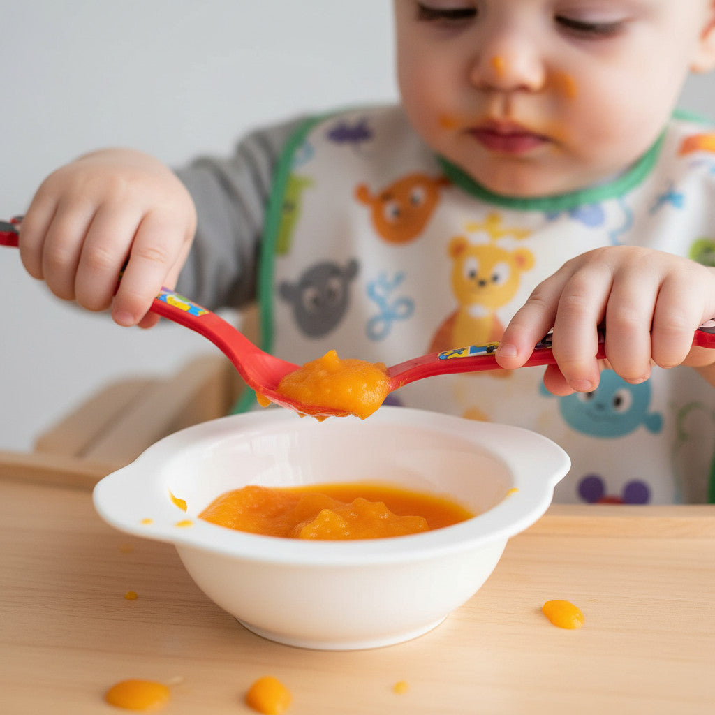 Set Posate per Bambini in Plastica Alimentare - Forchetta e Cucchiaio Made in Spain TOPOLINO