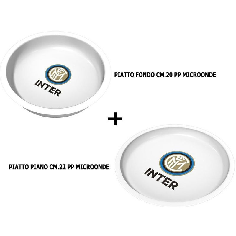 Kit Set Regalo 3 pezzi Piatto fondo + Piatto piano +Tazza in confezione regalo Tifoso Senza BPA per Ragazzi Prodotto Ufficiale