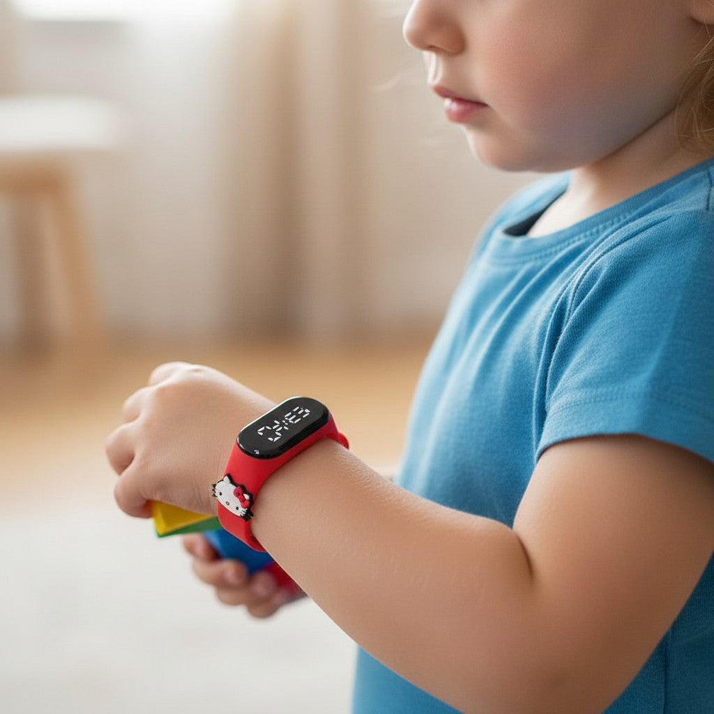 Orologio digitale per Bambini Led con pin 3D HELLO