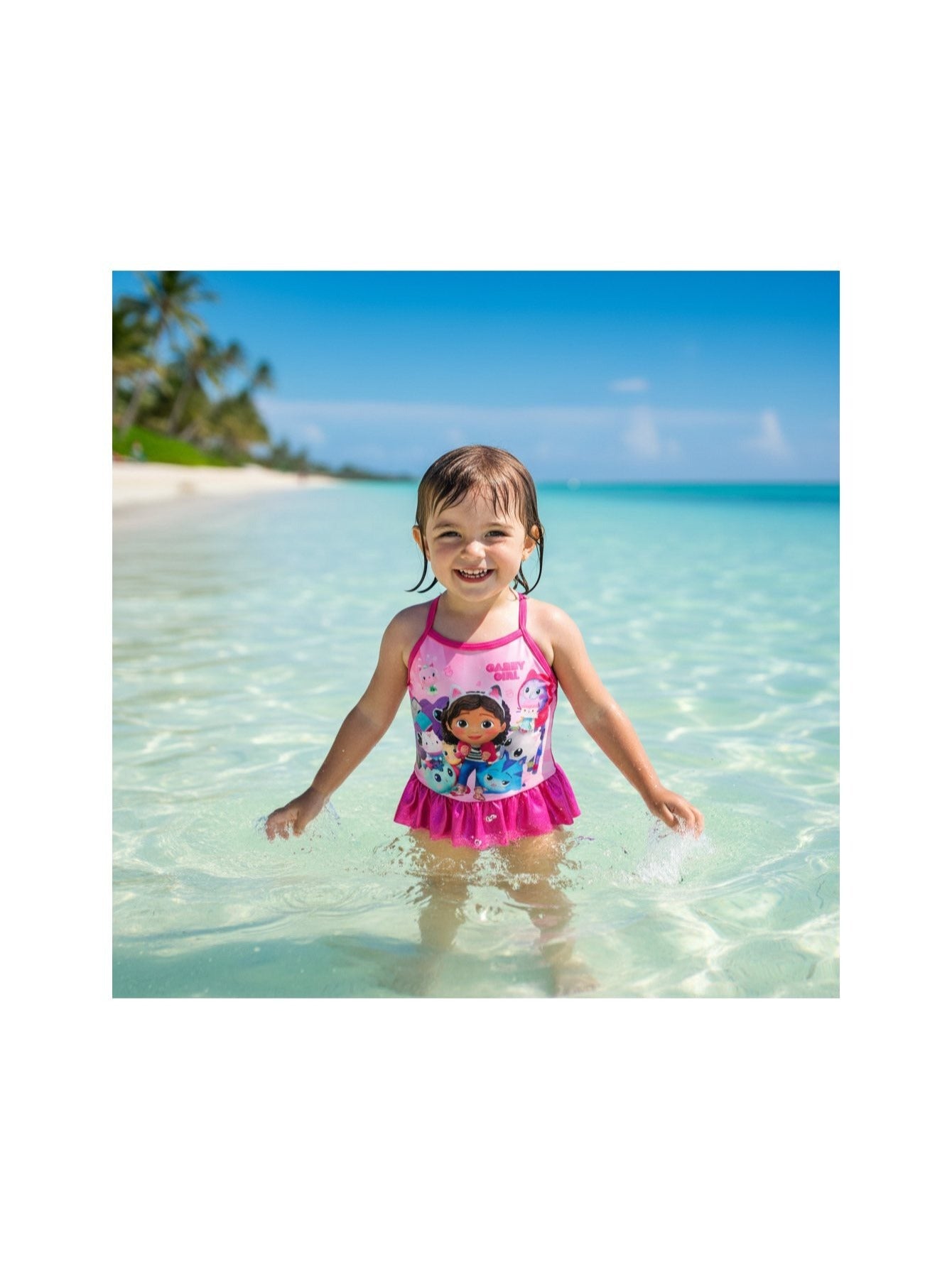 GABBY - Costume da Bagno Pezzo Unico per Bambine e Ragazze per Mare e Piscina - asciugatura rapida