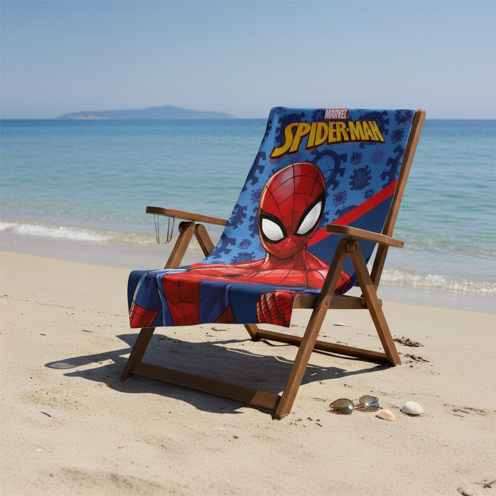 SPIDER - Telo Mare Asciugamano da spiaggia e piscina in microfibra CM. 140X70 asciugatura rapida, ultra morbido