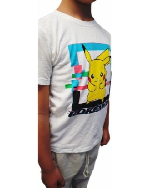 POKEMON - Maglietta Ufficiale 100% Cotone per Bambini T-Shirt Abbigliamento Maglia Ragazzi - Pikachu
