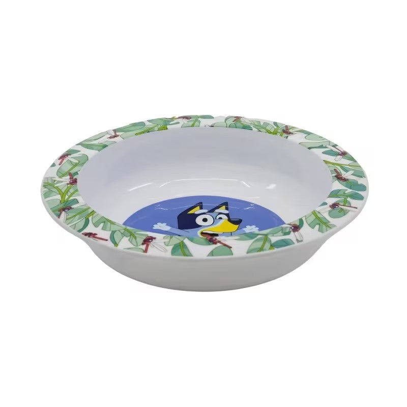 Set di stoviglie riutilizzabile per bambini bicolore – Set composto da 5 pezzi: Piatto, ciotola, bicchieri e posate per 