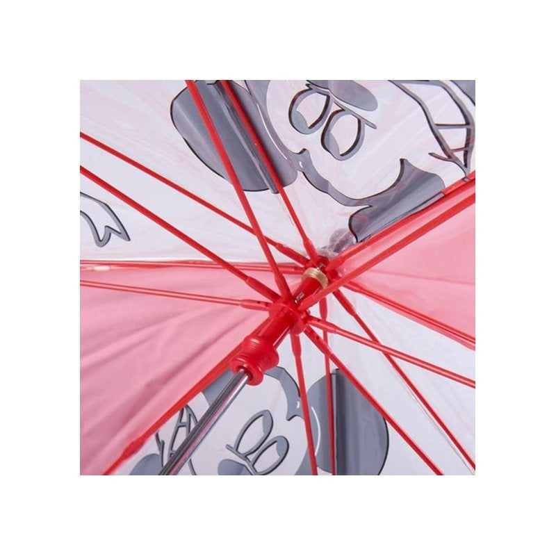 Ombrello da Pioggia Trasparente e Multicolore unisex a campana per bambini MICKEY MOUSE