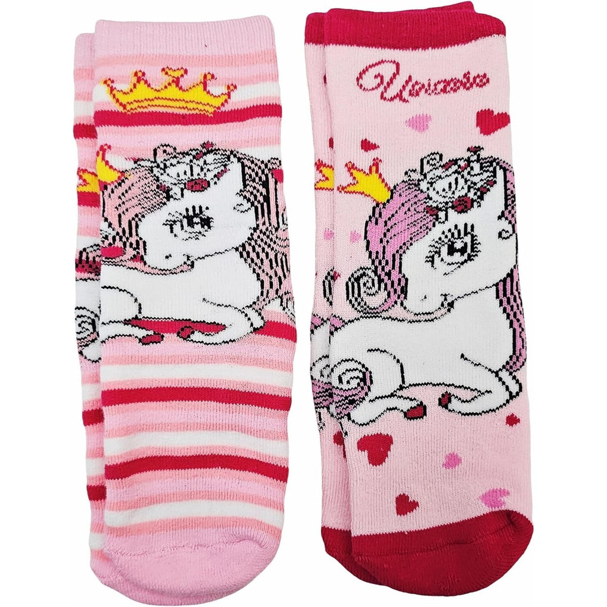 2 paia Calzini antiscivolo ufficiali Calze bambini anti scivolo UNICORNO