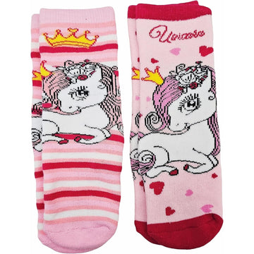 2 paia Calzini antiscivolo ufficiali Calze bambini anti scivolo UNICORNO
