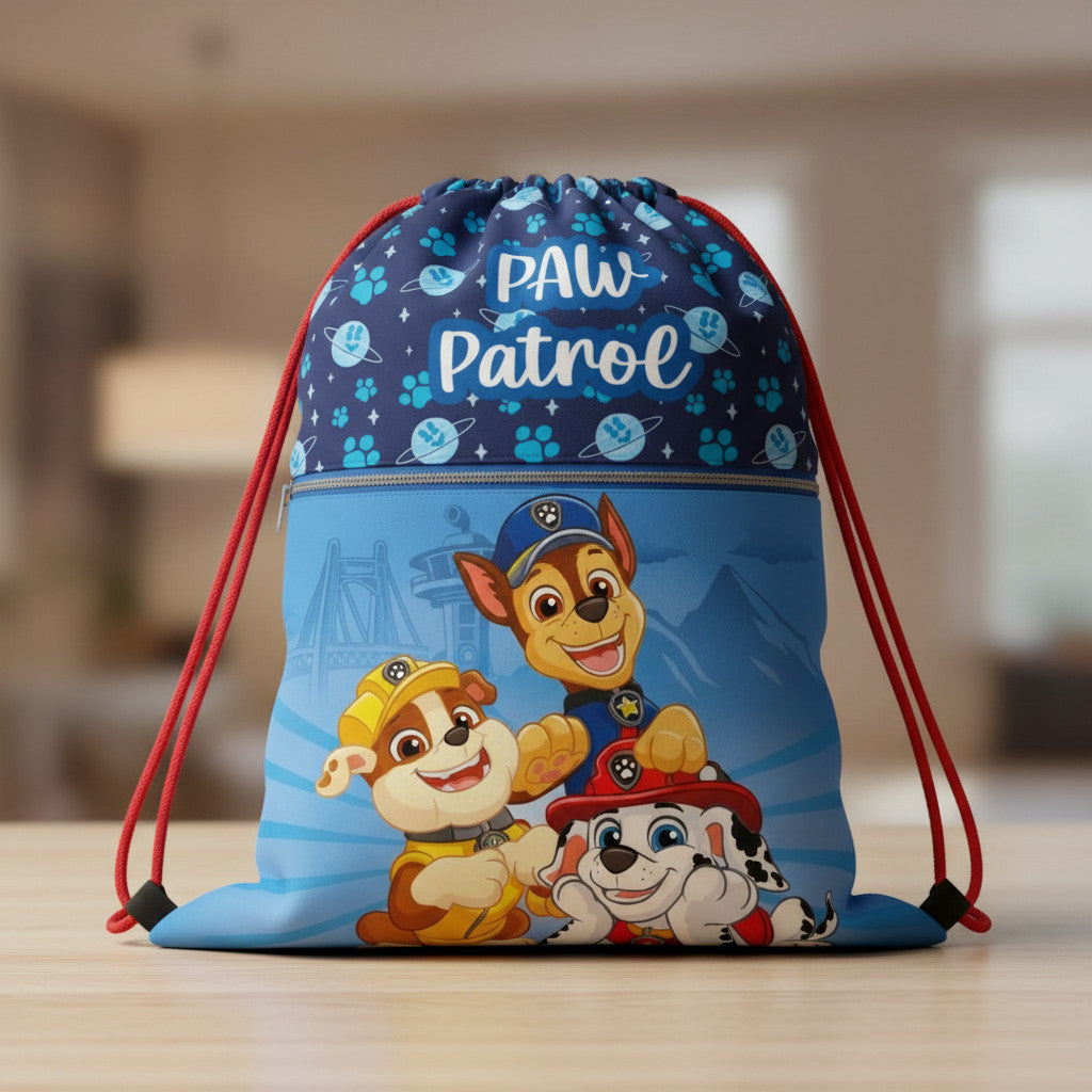 Sacca Sportiva per Bambino, Borsa Zaino per Asilo, Palestra, Piscina, Viaggio, Portascarpe