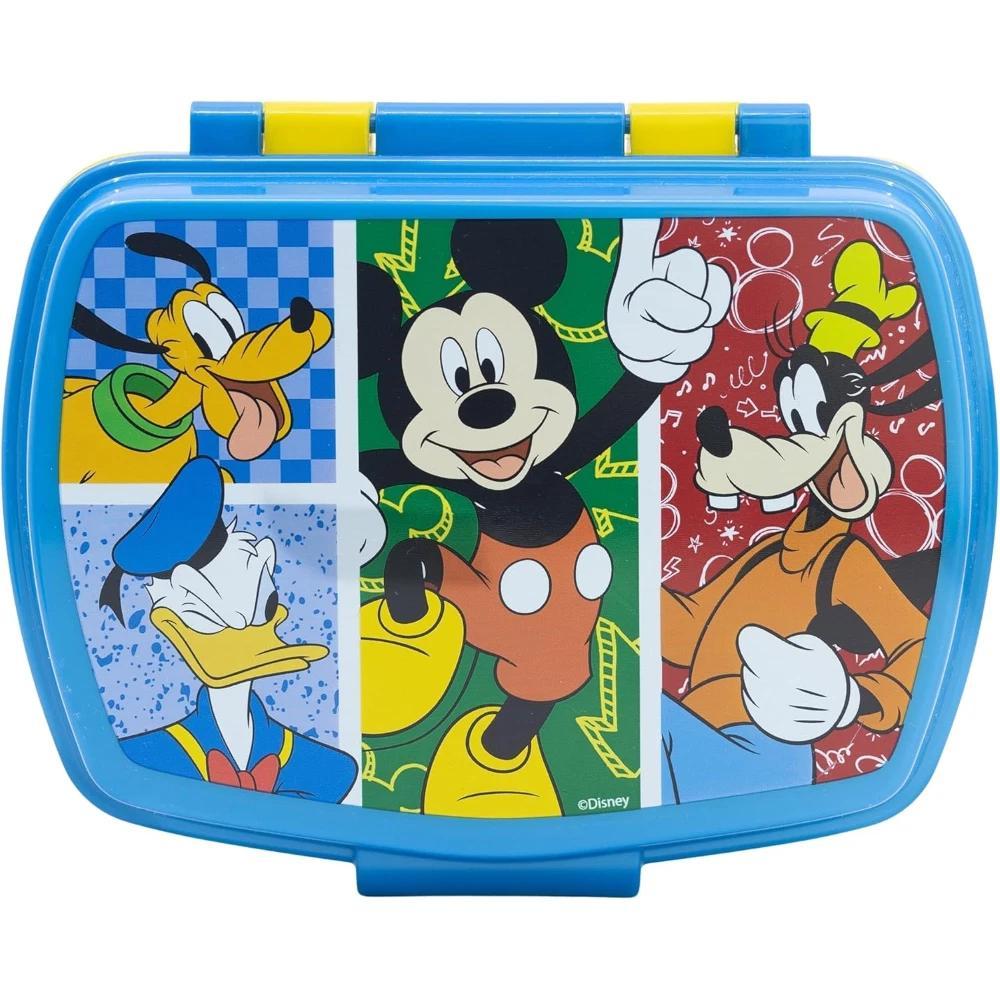 MICKEY MOUSE - Contenitore Portapranzo Porta merenda Scatola Sandwich Box per Bambini - BPA Free - TOPOLINO