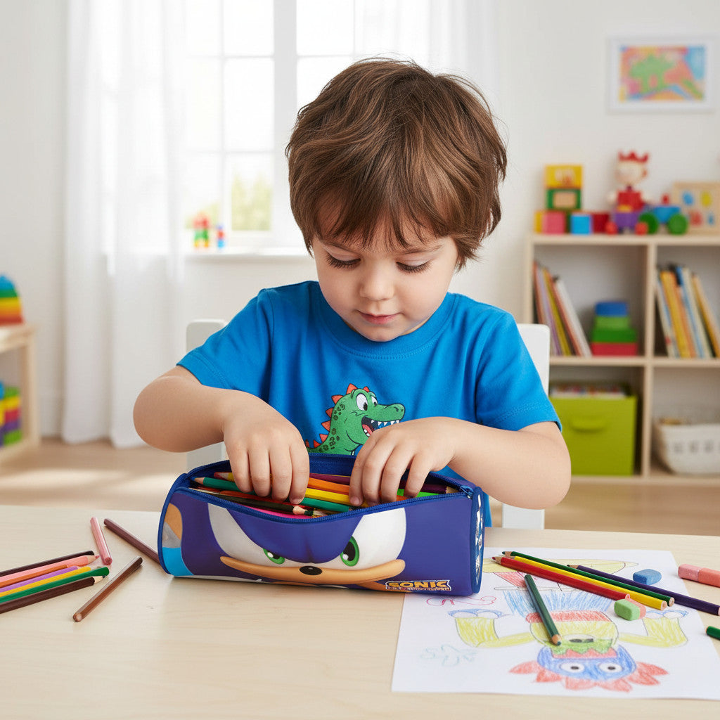 Portapenne Astuccio Borsellino Scuola e Asilo per Bambini 21x7x6cm