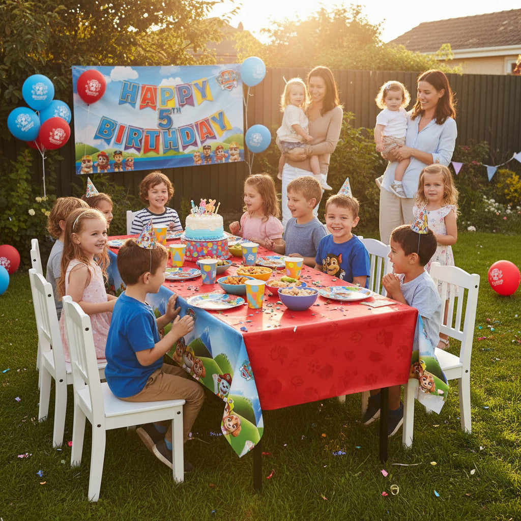Tovaglia decorazione per compleanno dei bambini e feste a tema, Rettangolare, 120 cm x 180 cm, lavabile