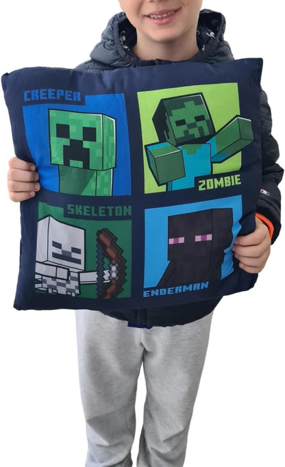 MINECRAFT - Cuscino ufficiale Arredo 40x40 cm morbido con imbottitura 100% poliestere