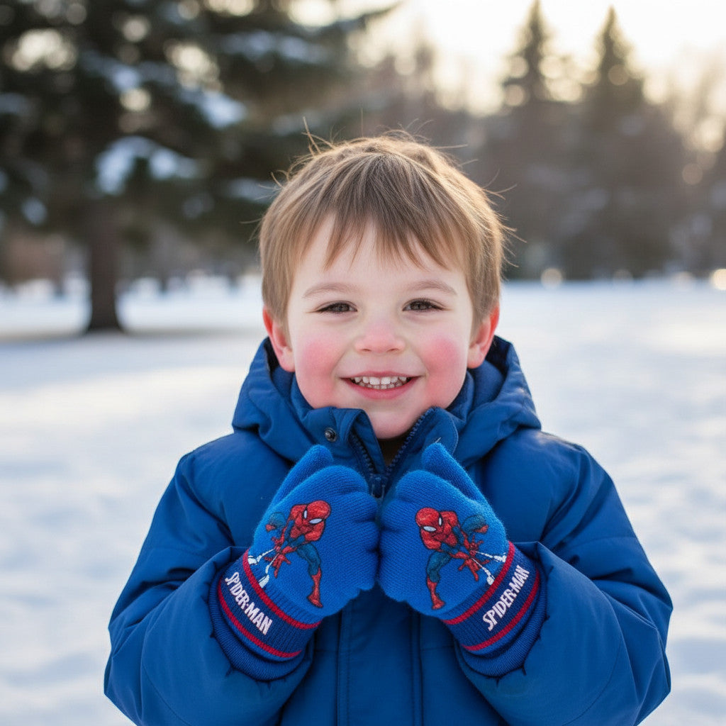 Guanti Invernali Bambini Spiderman Taglia Unica 2-5 Anni 3
