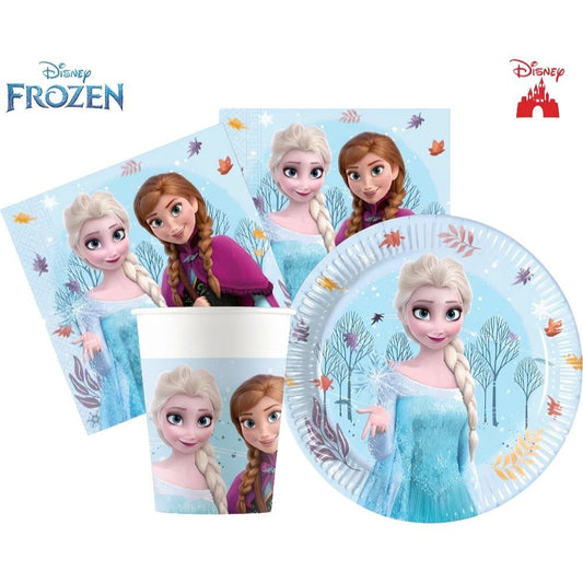 Kit Festa 8 Persone Set Tavola Addobbi Party Compleanno con 8 Piatti, 8 Bicchieri e tovaglioli