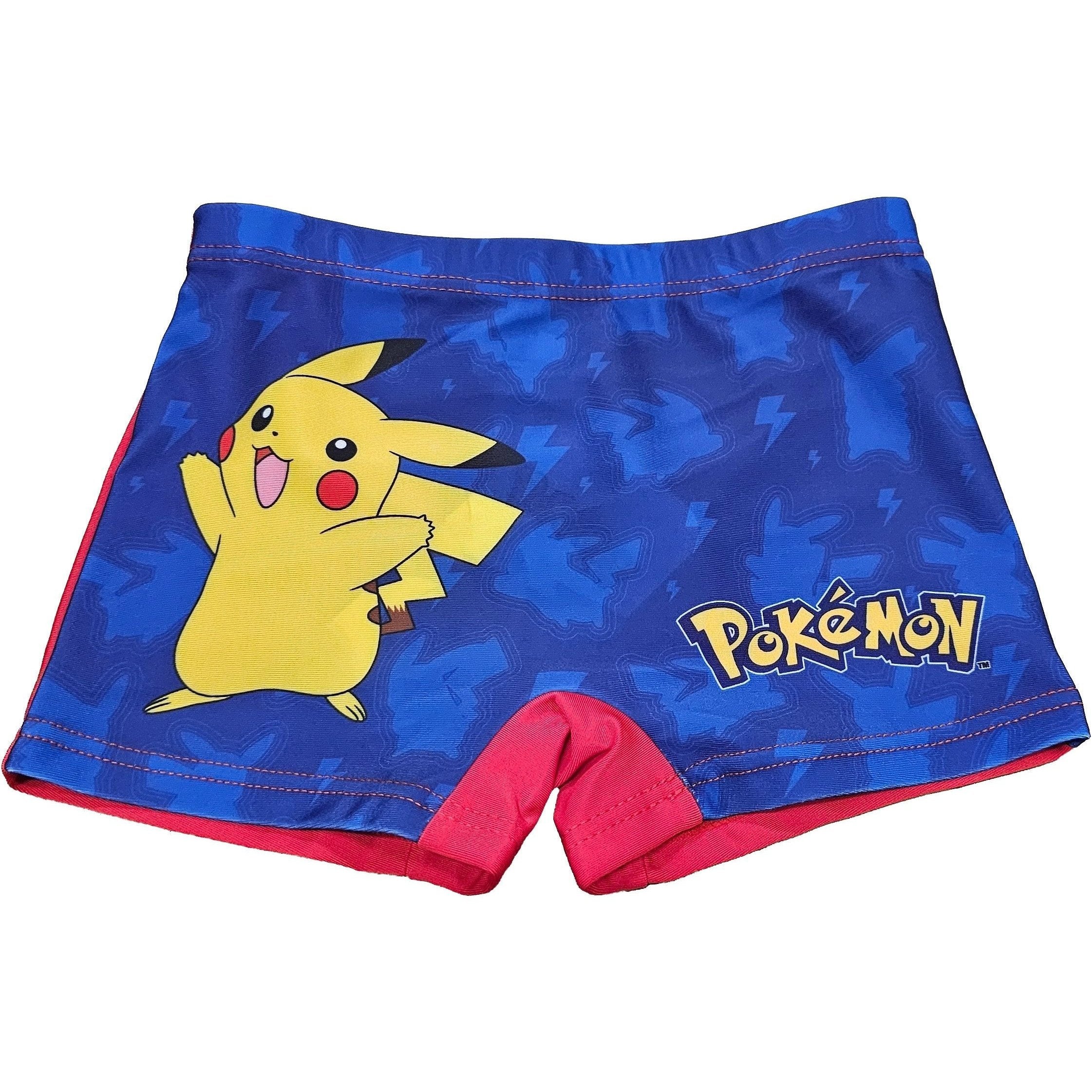 POKEMON - Costume da Bagno per Bambini e Ragazzi Boxer Slip Parigamba per Mare e Piscina 5-6 Anni