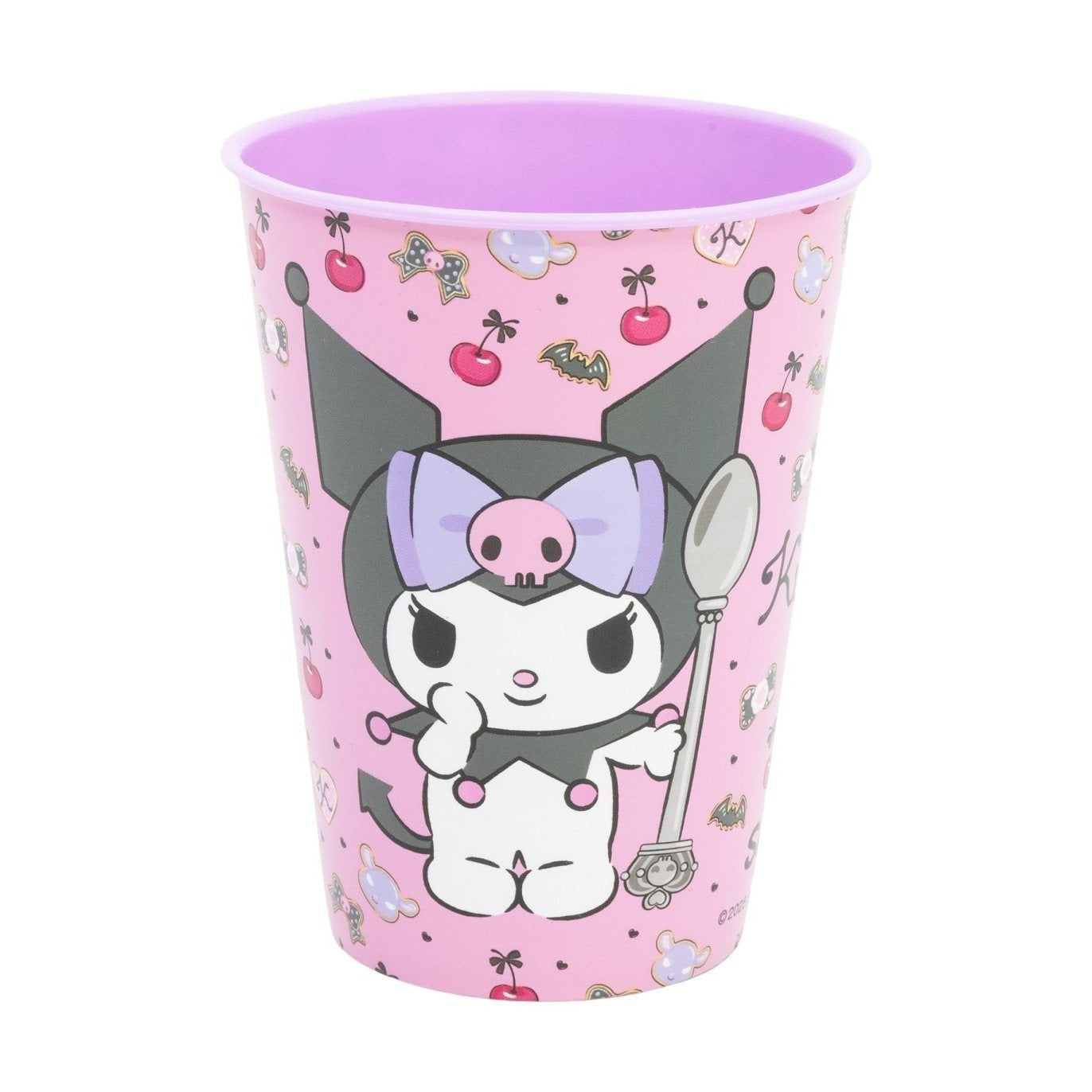 KUROMI - Set 2 Bicchieri per Bambini 260 ml in plastica Regalo per Ragazzi - Adatto per lavastoglie e microonde