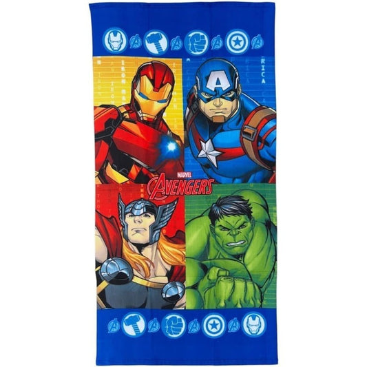 Telo Mare Asciugamano da spiaggia e piscina in microfibra CM. 140X70 asciugatura rapida, ultra morbido AVENGERS