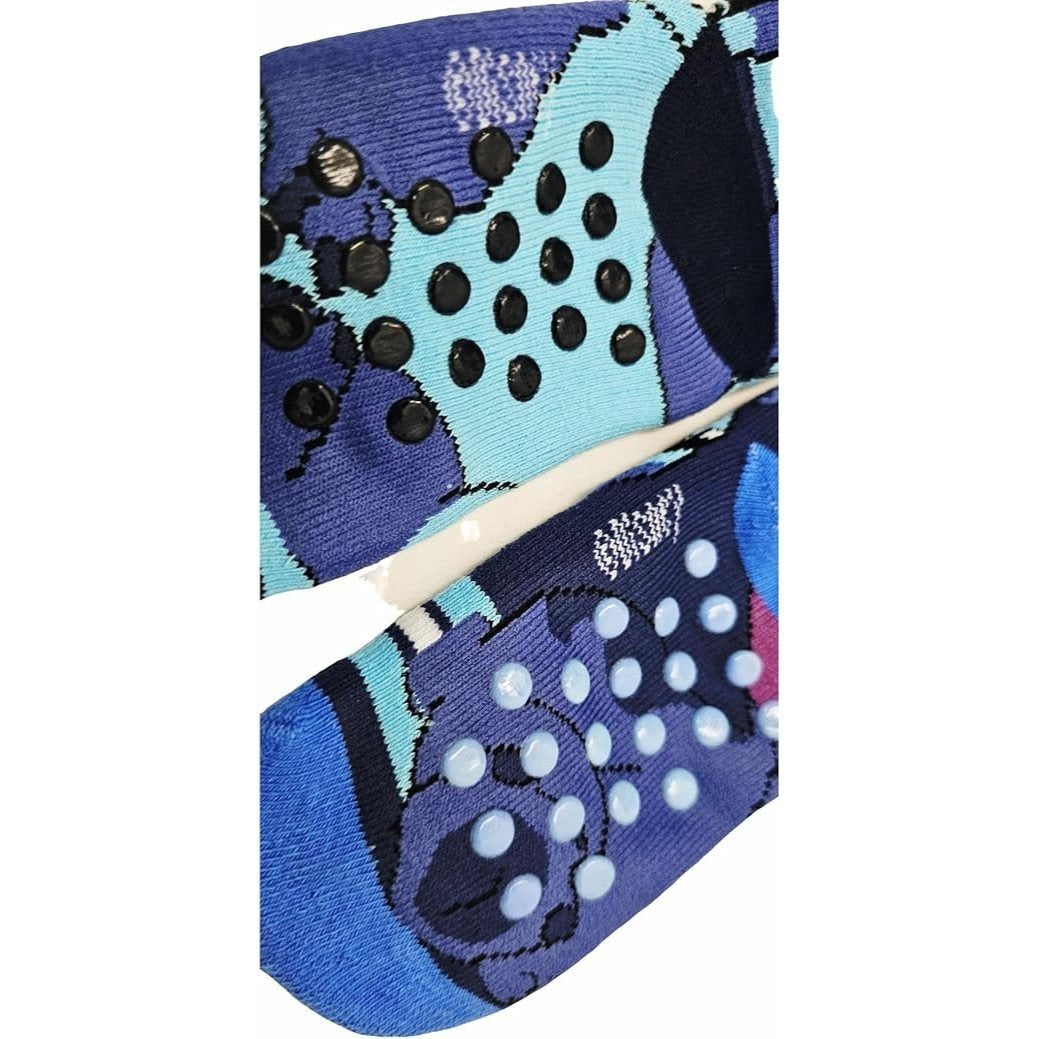 Stitch - 2 paia Calzini antiscivolo ufficiali Calze bambini Stitch anti scivolo