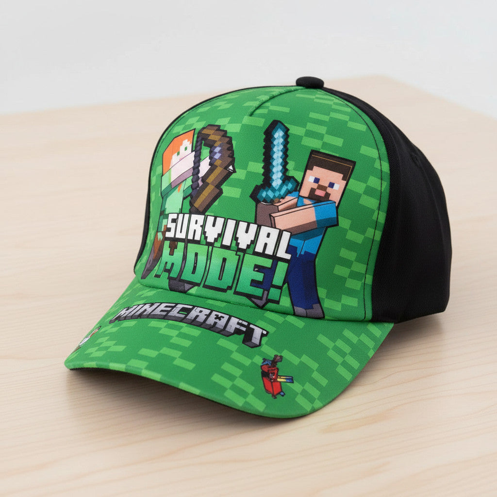 MINECRAFT - Cappello con Visiera da Ragazzo/Bambino Berretto da Baseball Regolabile