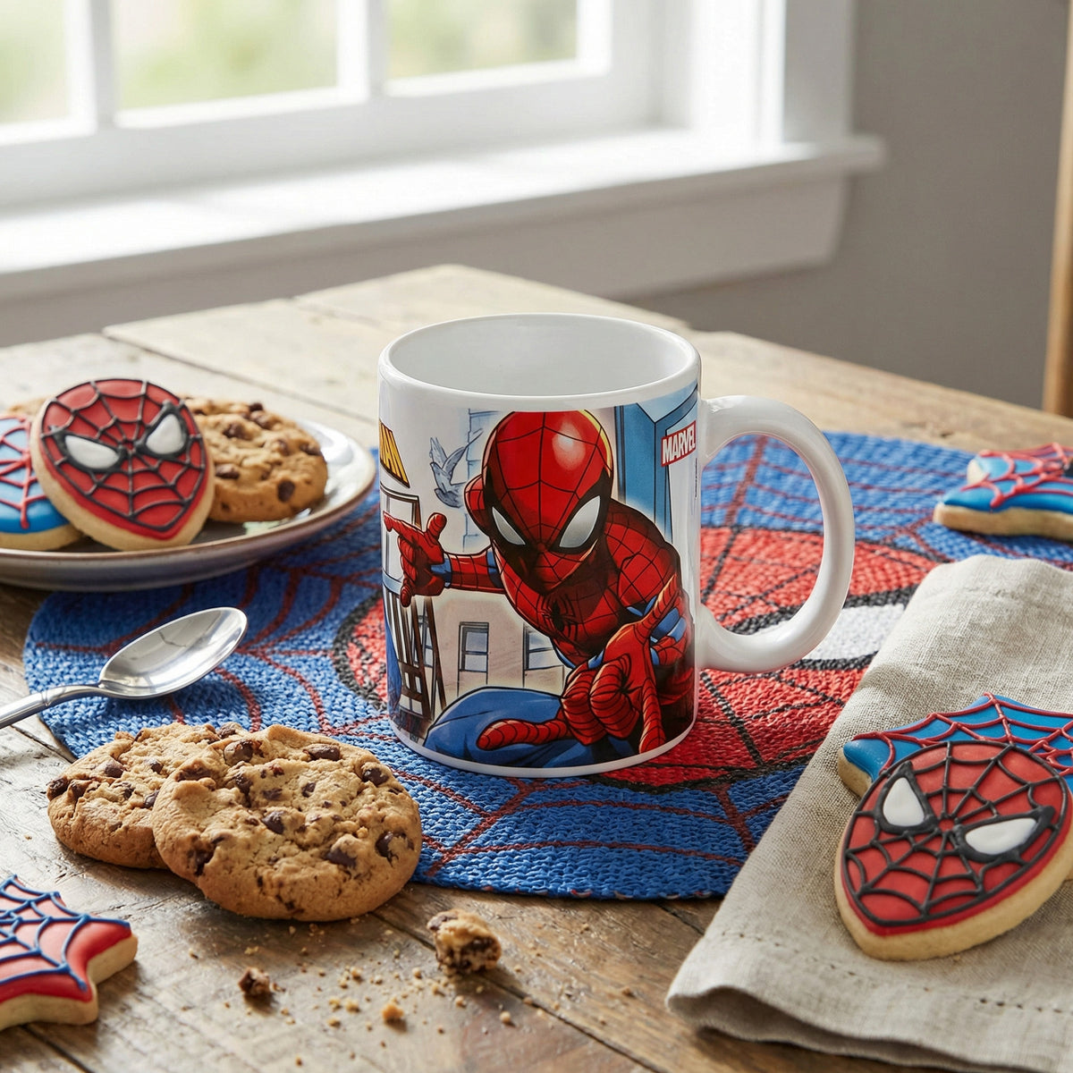 Tazza in ceramica per Bambini in confezione regalo (Spiderman)