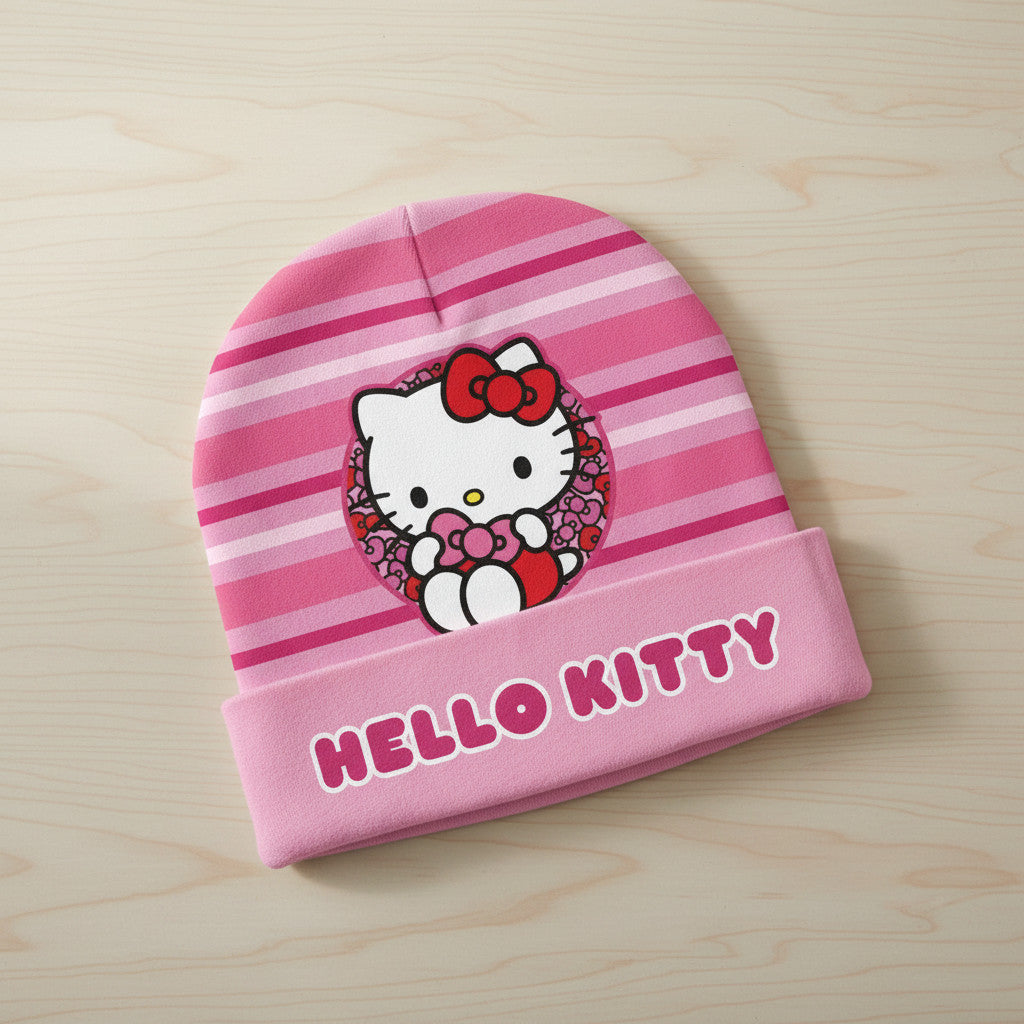 Cappello Invernale Hello Kitty Bambini Morbido Caldo Taglia Unica