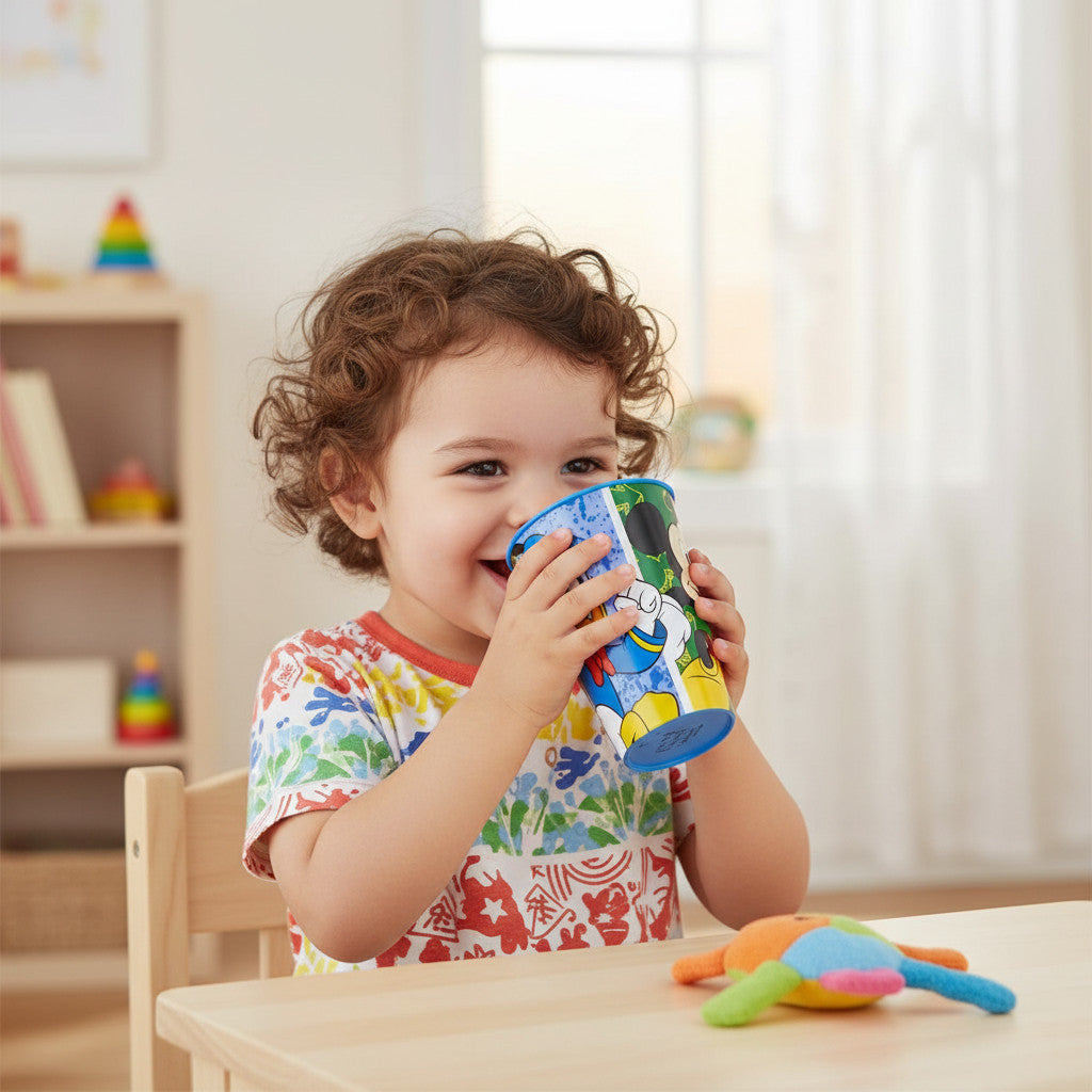 Set 2 Bicchieri per Bambini 260 ml in plastica Senza BPA Regalo per Bimbo