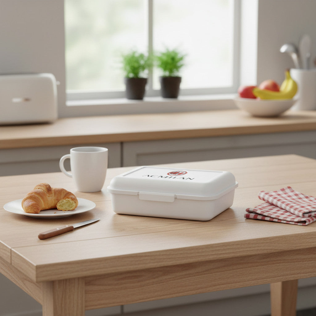 Contenitore Portapranzo Porta merenda Scatola Sandwich Box  Bambini Tifoso (Milan)