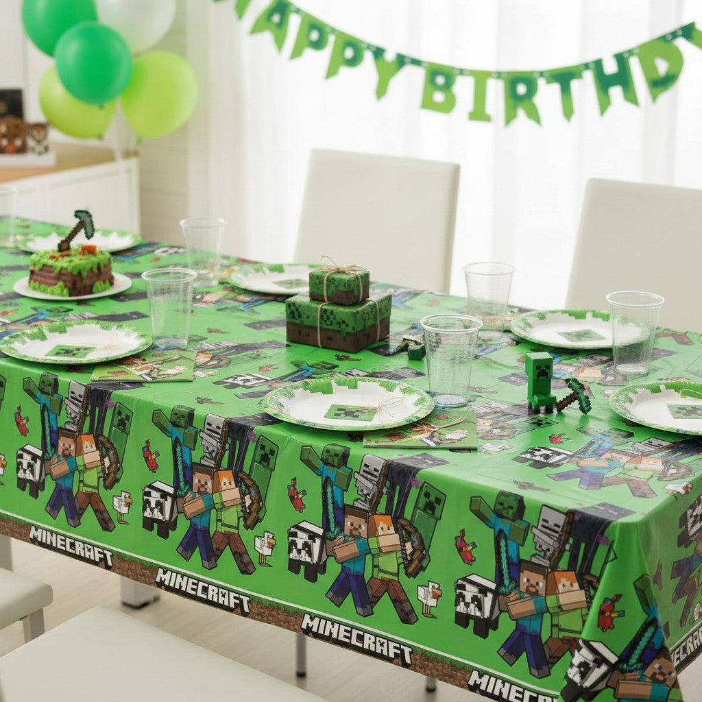 Tovaglia decorazione per compleanno dei bambini e feste a tema, Rettangolare, 120 cm x 180 cm, lavabile