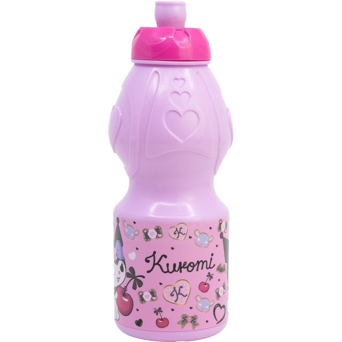 KUROMI - Borraccia Sport in plastica Bottiglia per Bambini 400ML con beccuccio retraibile