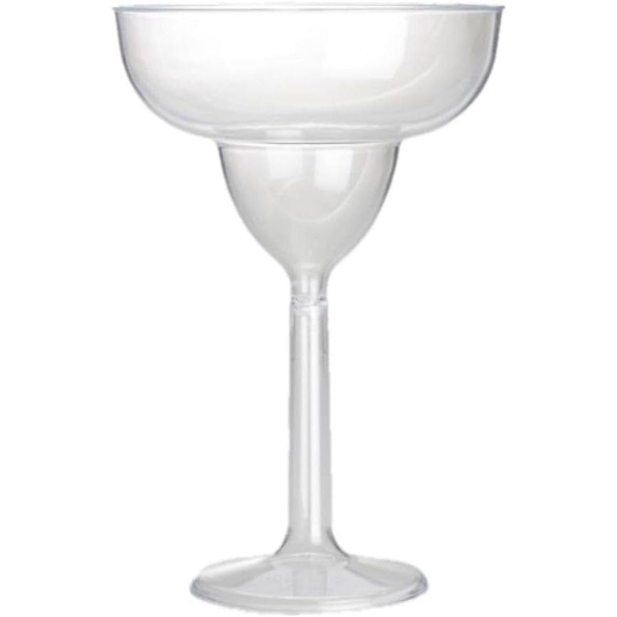 Maxi Calice PVC Margarita 24 cm - per Table Cake Feste Party trasparente con gambo corto in plastica