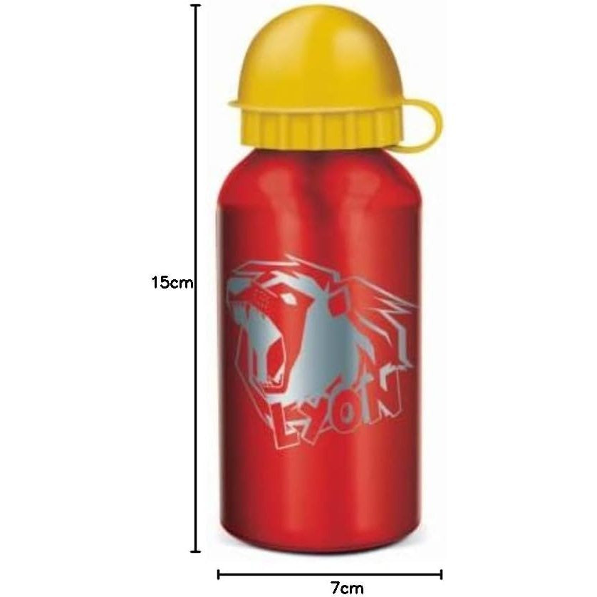 Borraccia Scuola Bottiglia Sport in Alluminio Bambini 400ml con Beccuccio Retraibile Lyon Gamer