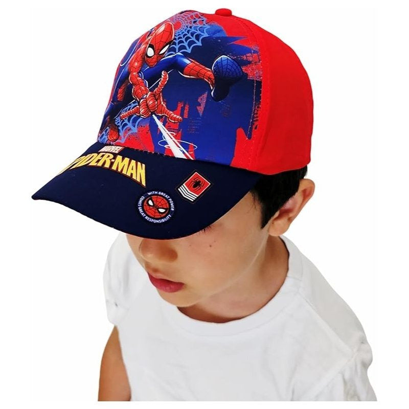 Cappello con Visiera da Ragazzo/Bambino Berretto da Baseball Regolabile SPIDER MARVEL