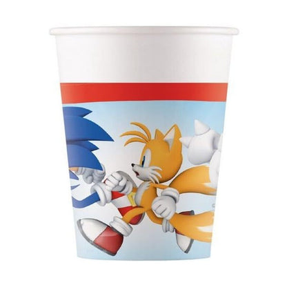 Kit Festa 8 Persone Set Tavola Addobbi Party Compleanno con 8 Piatti, 8 Bicchieri e 20 tovaglioli