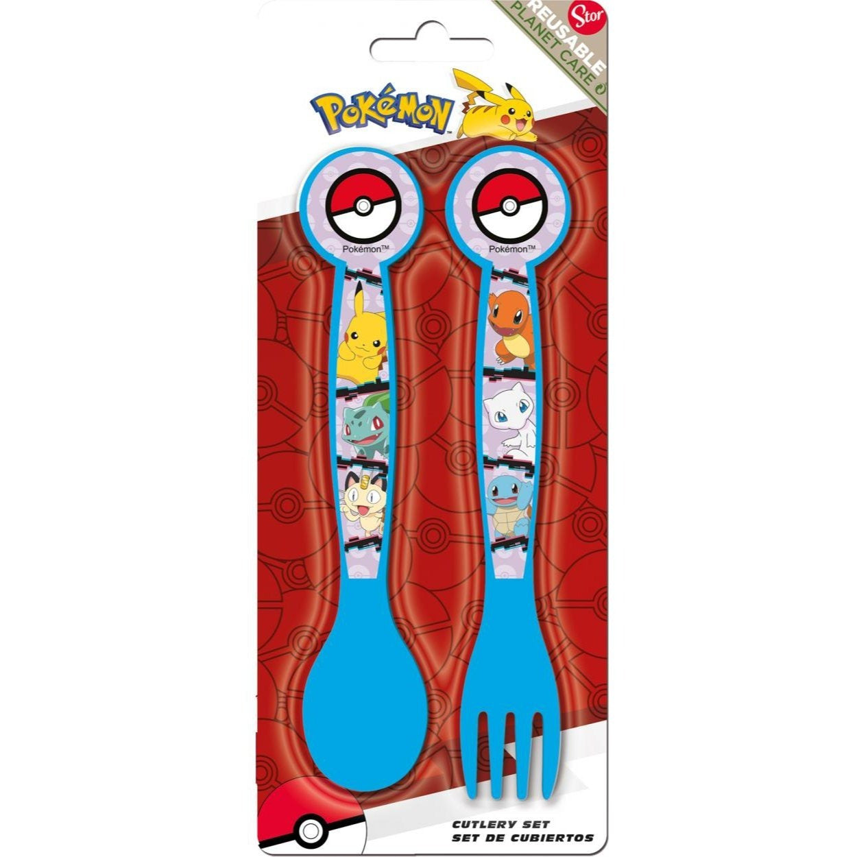 Set Posate per Bambini in Plastica Alimentare - Forchetta e Cucchiaio Made in Spain